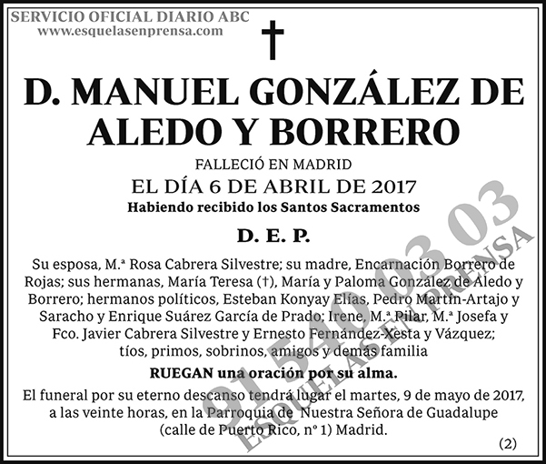 Manuel González de Aledo y Borrero